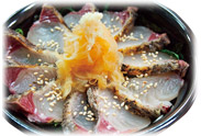 漬け玉ねぎの炙りサワラ丼